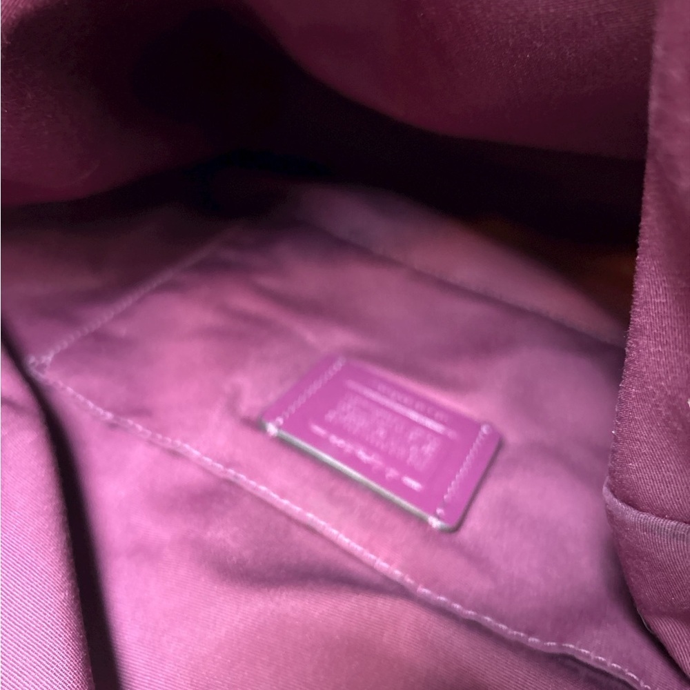 Coach  Abbey maroon Leather Shoulder Bag - Picture 10 of 12